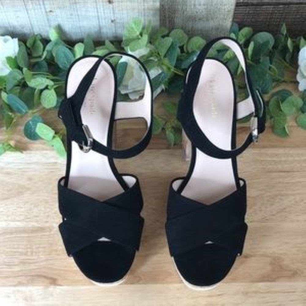 Kate Spade Glynda High-Heel Platform Sandals Black 9.5