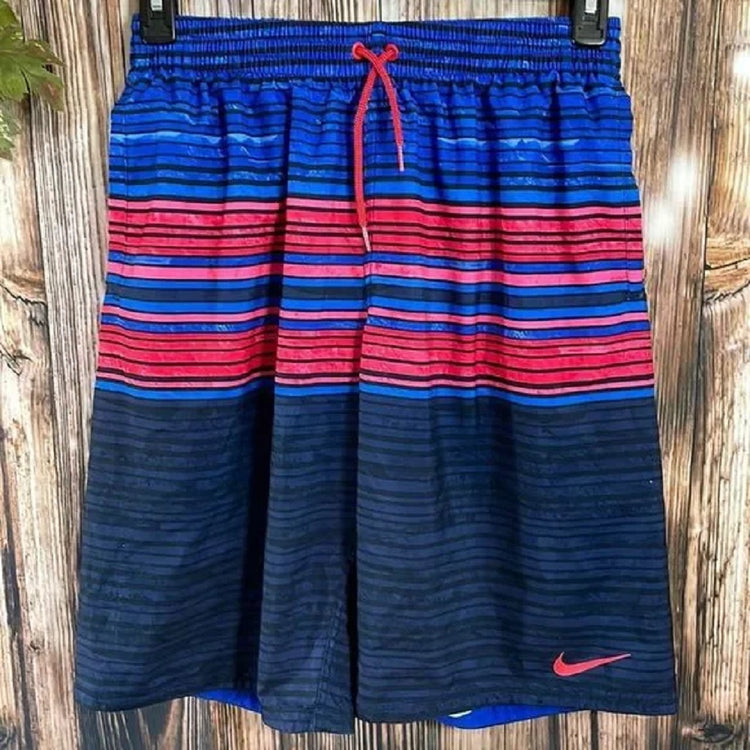 Men's Nike Swim Oxidized Striped Breaker 11-inch Volley Shorts